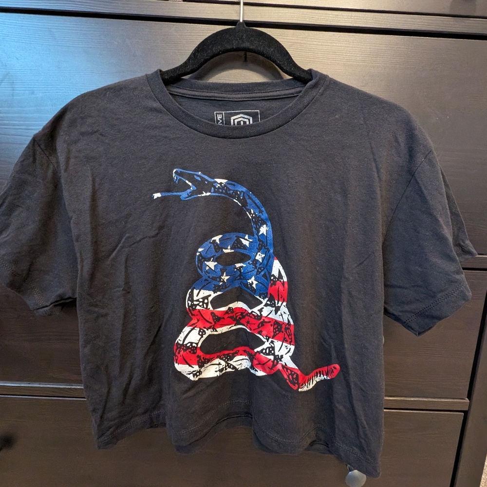 Born Primitive Gadsden Flag Crop Tee